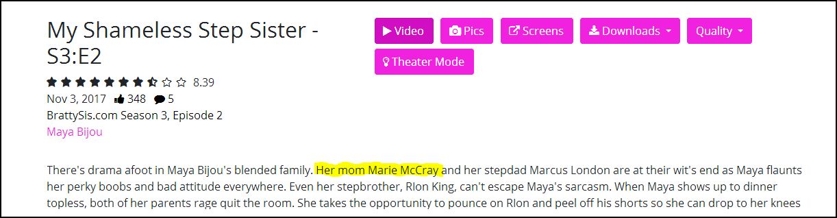 marie mccray in answer #1862563