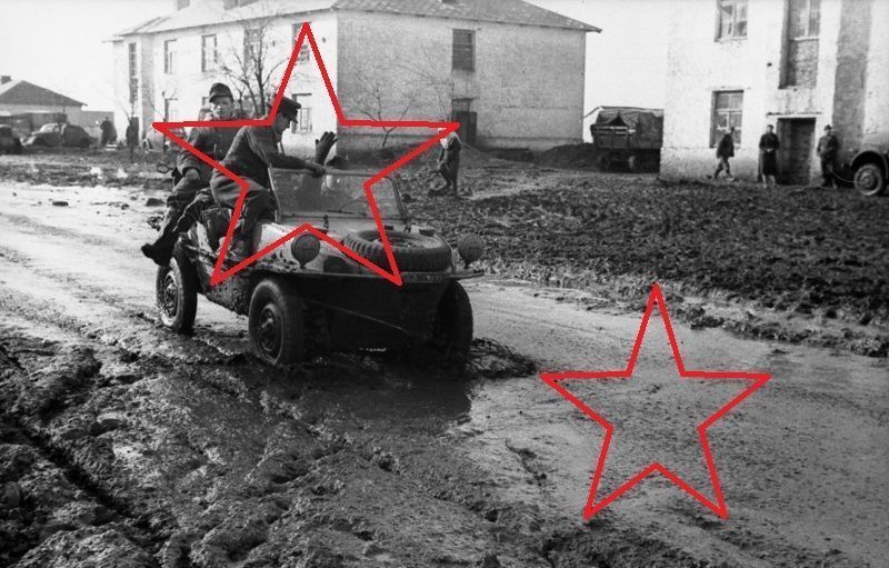 WEHRMACHT VW-KÜBELWAGEN SCHWIMMWAGEN TYP166 RÜCK