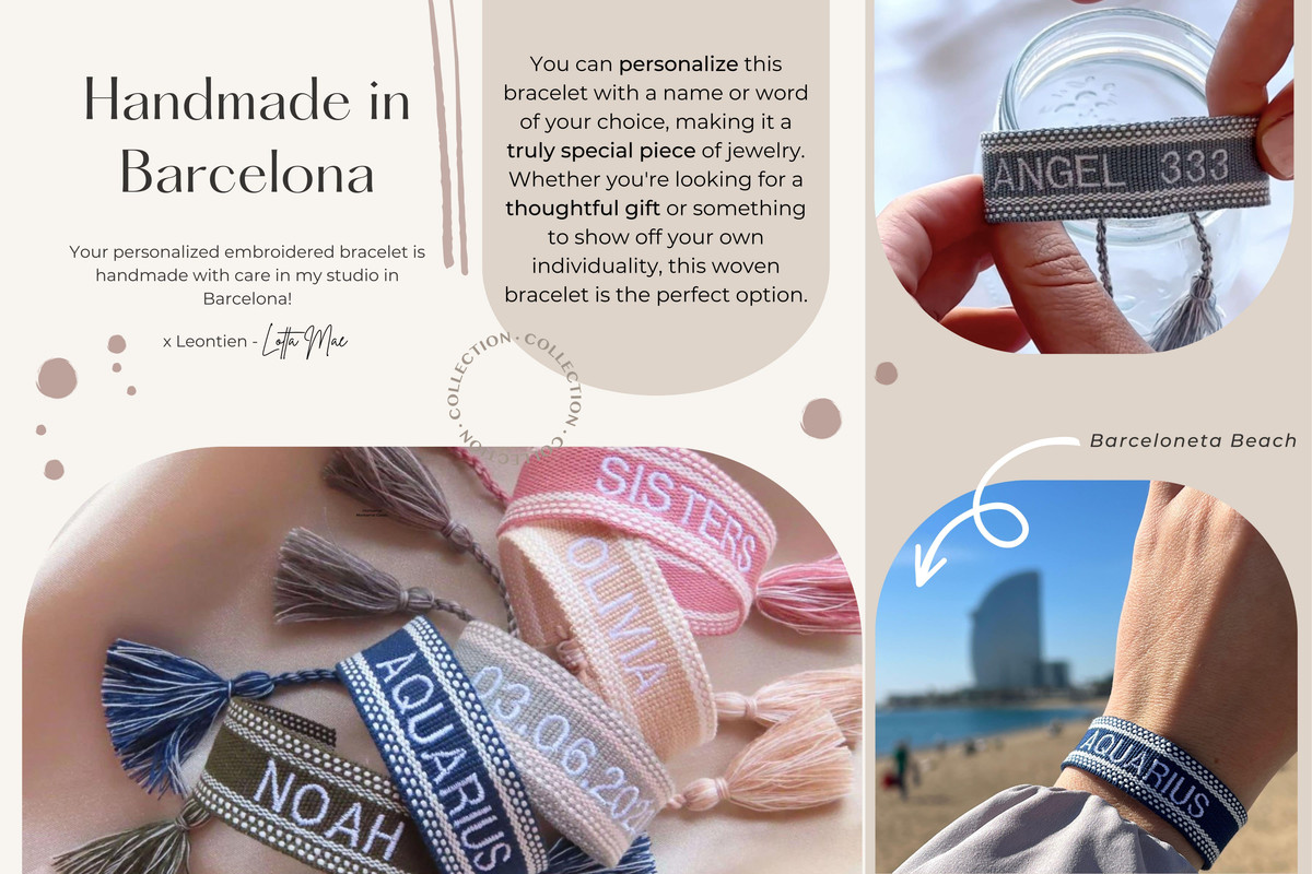 personalized woven bracelets - handmade in Barcelona