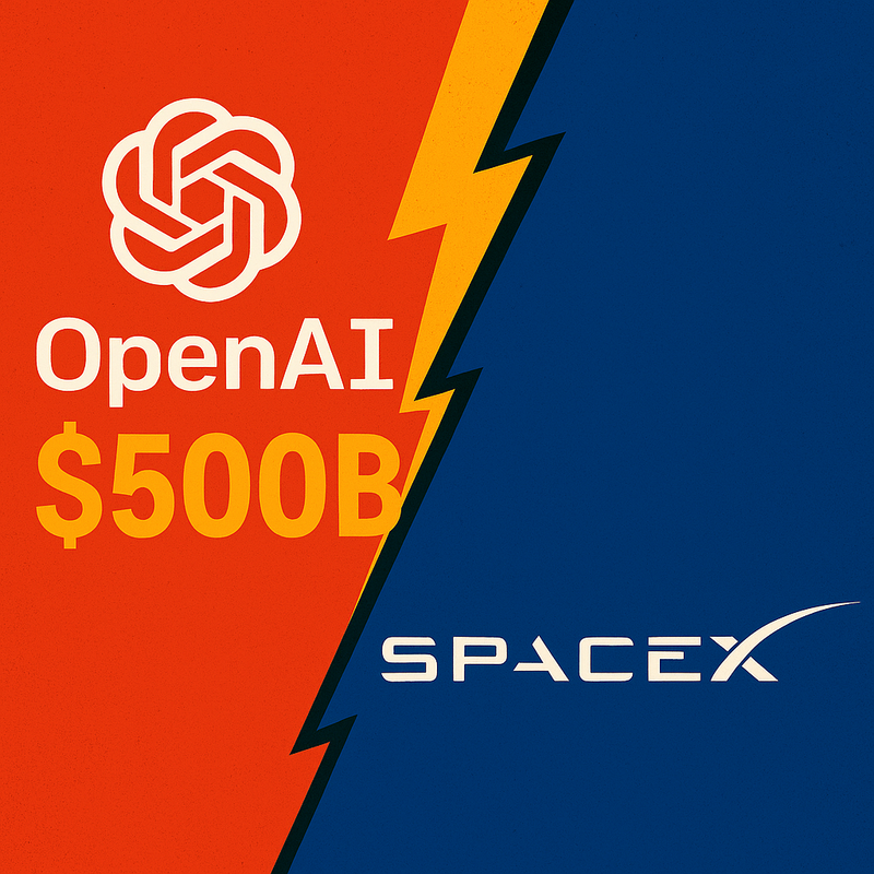 OpenAI Hits $500B Valuation, Overtaking SpaceX and Leaving Crypto Giants in the Dust