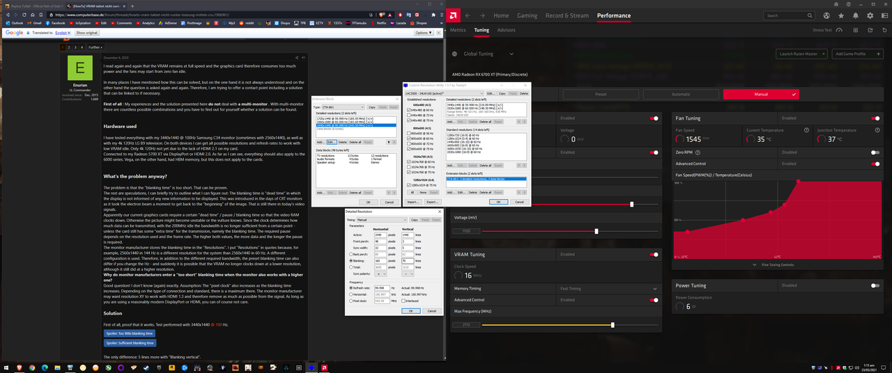3440x1440@100hz Power Saving Fix- 70 Blanking Lines