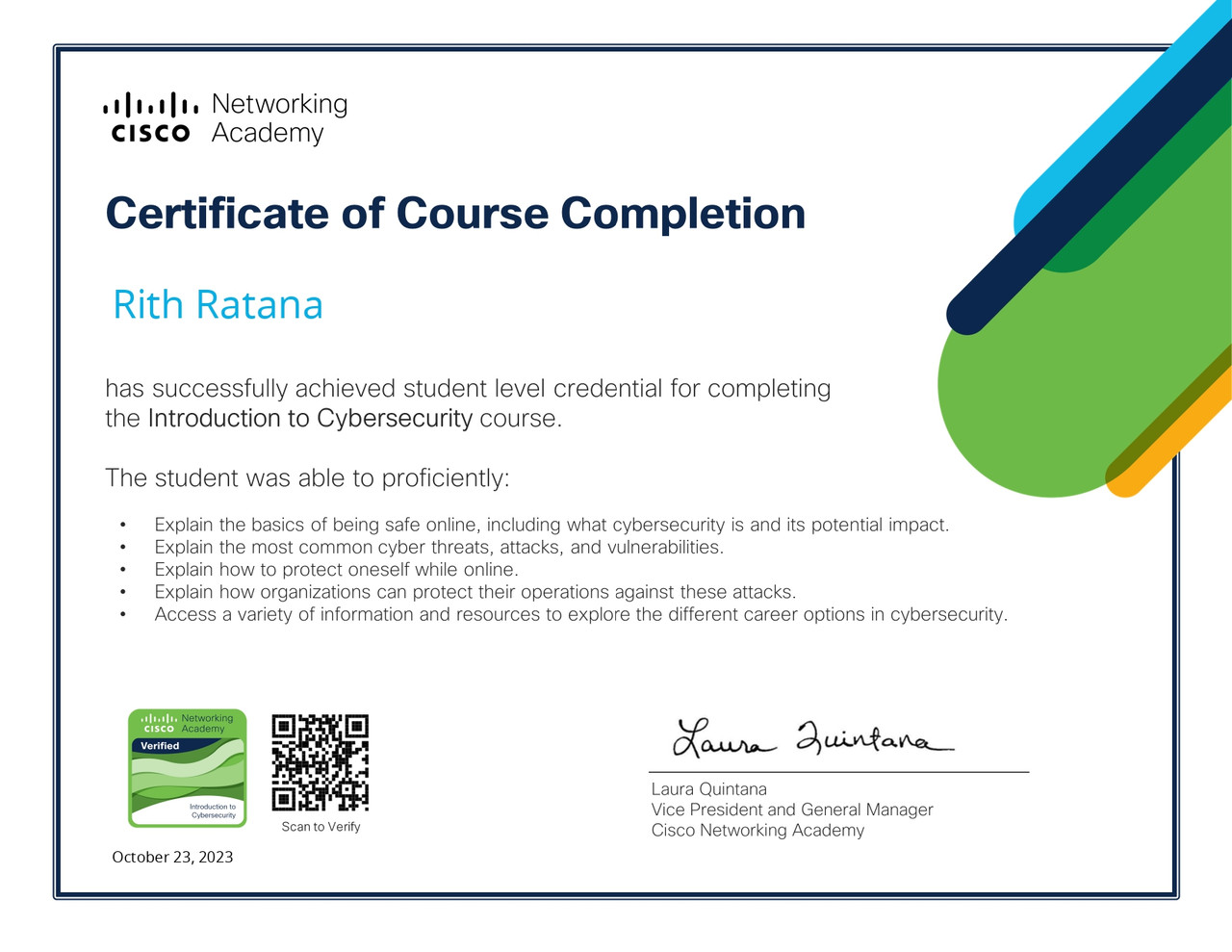 Cybersecurity Certificate