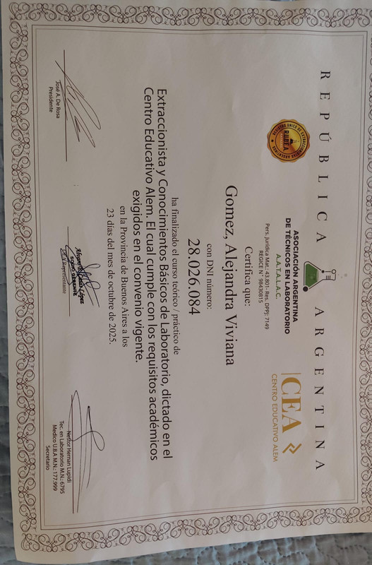 Certificado Extraccionista