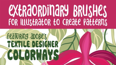 Extraordinary Illustrator Brushes for Pattern Design Colored Using Textile Designer