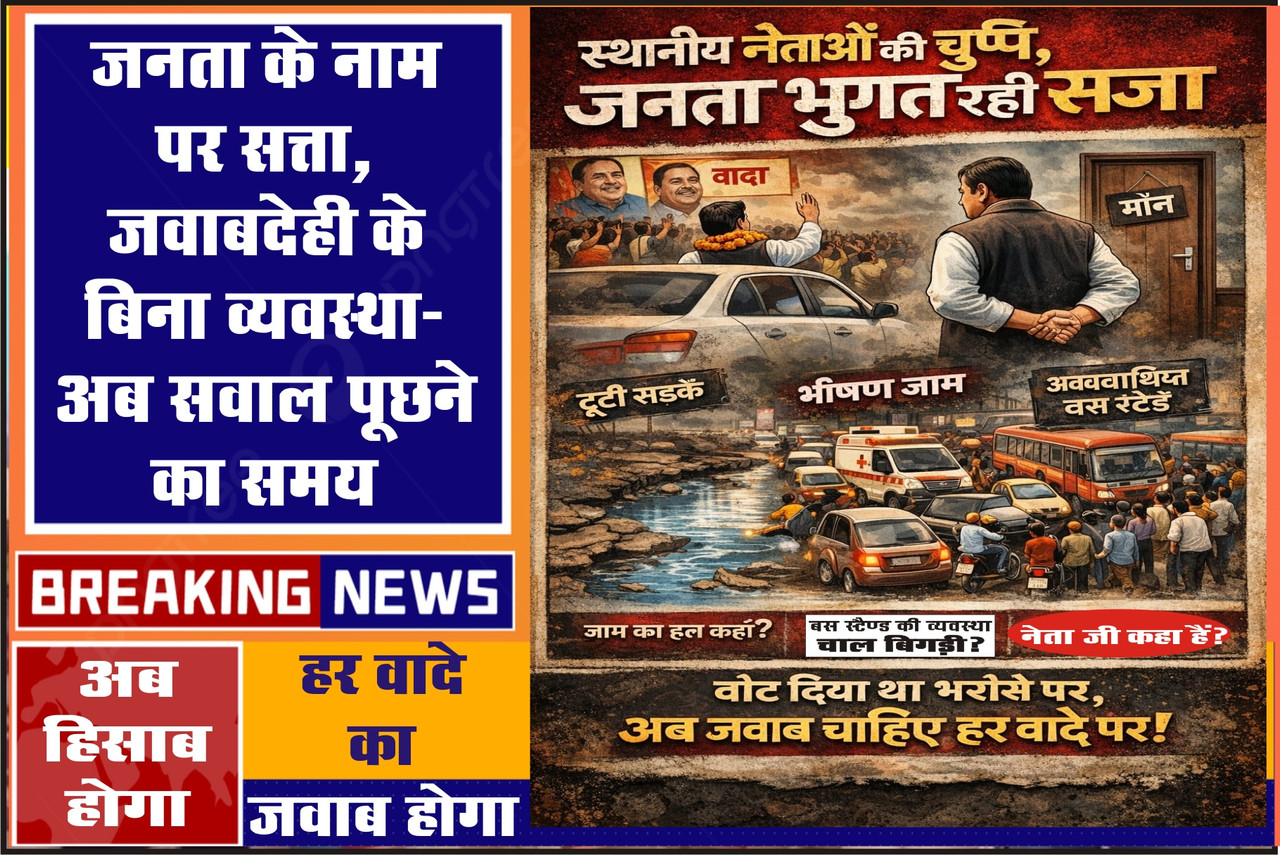 स्थानीय नेताओं की चुप्पी और जनता की सजा-अब हिसाब होगा, हर वादे का जवाब होगा