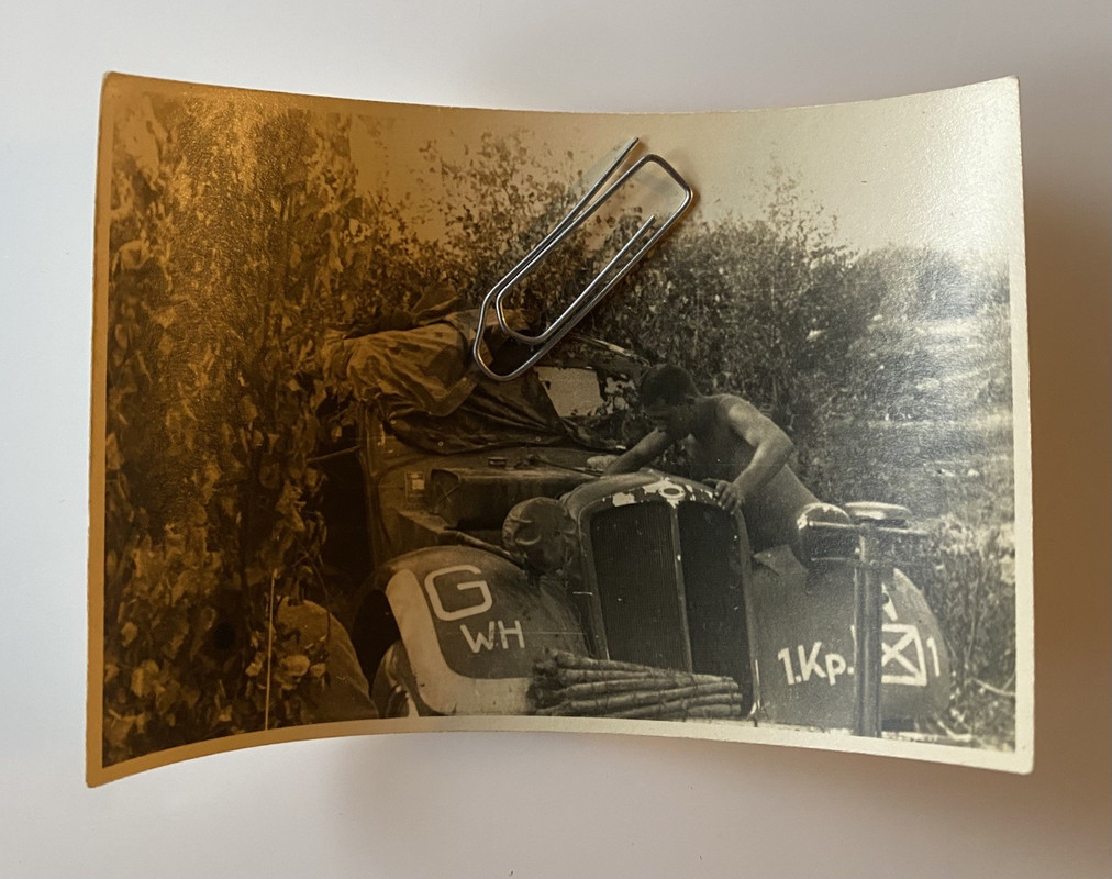 Front Feldzug Wehrmacht Transport Pkw Kfz Technik 2 WK WW2 Original Foto