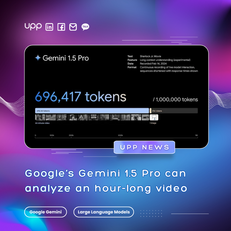 Google’s new Gemini model can analyze an hour-long video.