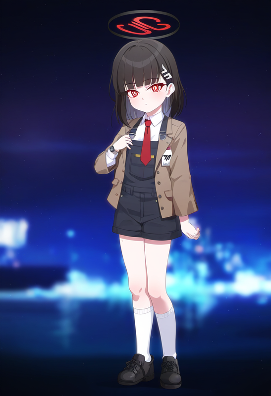 depth of field, 1girl, solo, rio (blue archive), medium hair, flat chest, {{{age s-1438570268