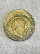 Colección completa de monedas de 1 peseta. Todas del año 1963. TODAS DESPLAZADAS B65-BFCE9-0411-434-C-805-D-7217933-D33-F1