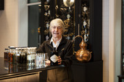 Lesley Gracie in her laboratory with Hendrick's bottle