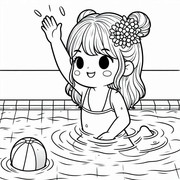 Little-Girl-Waving-in-the-Pool-Coloring-Page.jpg