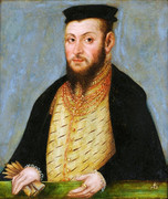 1 Półgrosz litewski  Polonia 1549 Cranach-the-Younger-Sigismund-II-Augustus