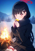 1girl, Tsukatsuki Rio, [[[[[blue archive]]]]], {{{{{{{{3d}}}}}}}}, snow, {{{{{up s-1615685738