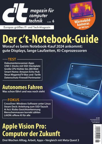 Cover: ct Magazin für Computertechnik No 06 vom 08  März 2024