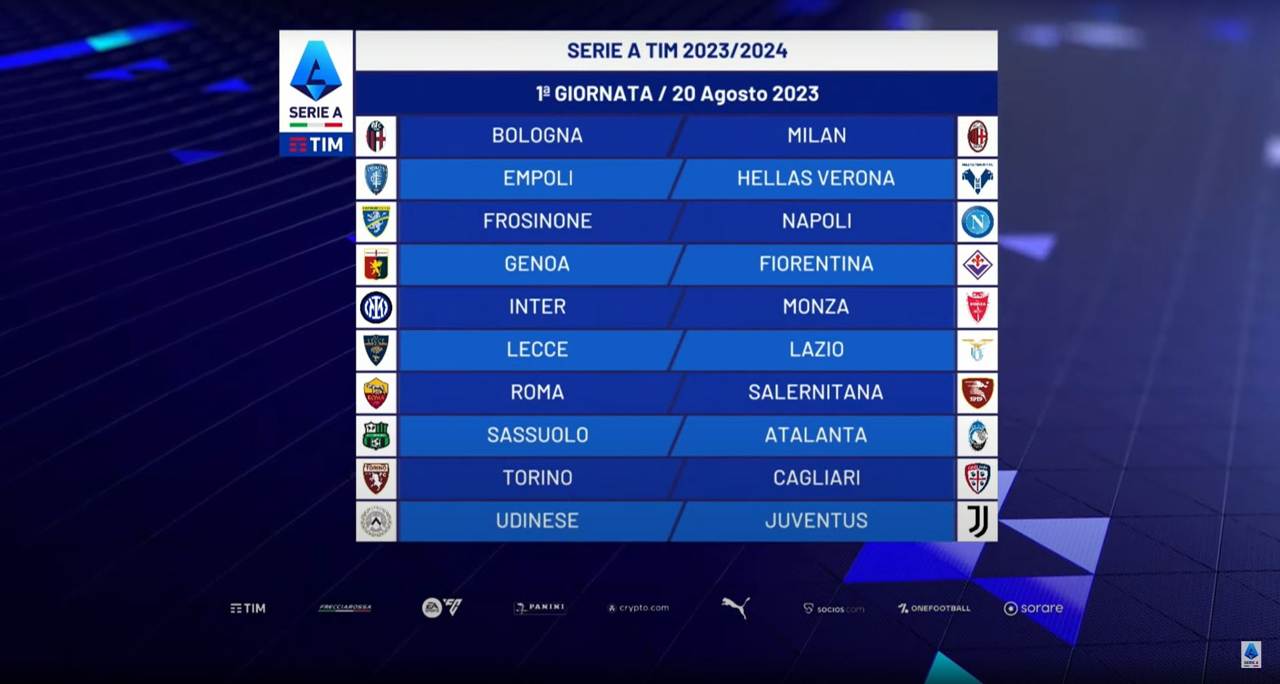 calendario completo partite calcio serie a 2023 2024