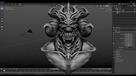 Demon Huntress in Blender course