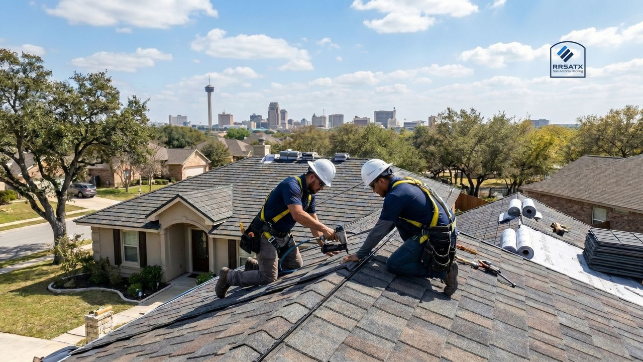 Stone coated steel roof installation San Antonio TX