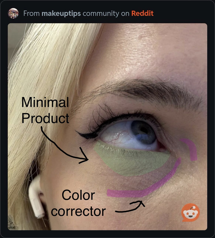 Creaseless eye makeup