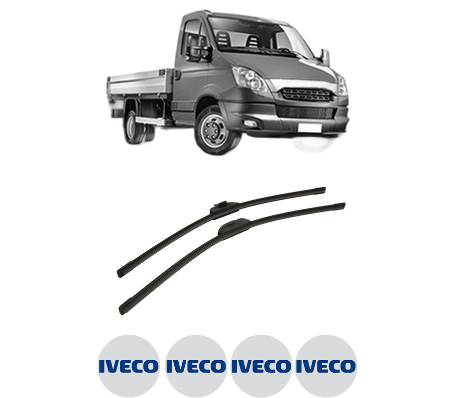 Set stergatoare auto IVECO DAILY V Platform/Chassis din 2011-2014, pentru parbriz auto, 2 bucati, Bosch Aerotwin Retro Truck, din cauciuc siliconat rezistent, 4 Stickere Auto IVECO