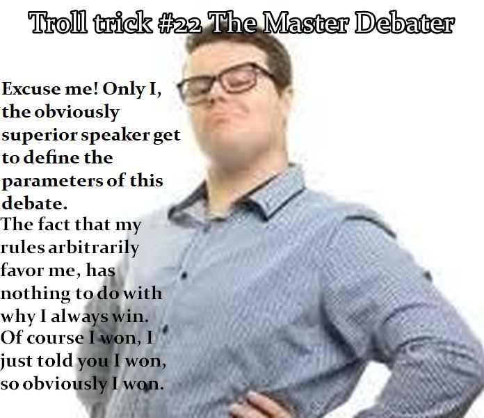 troll trick the master debater