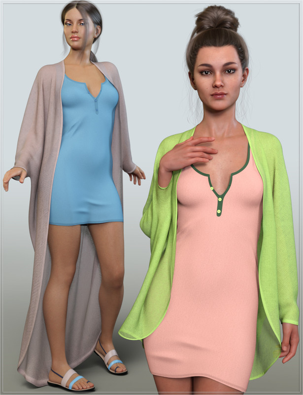 dForce Casual Summer Outfit for Genesis 8 and 8.1 Females  [REPOST]