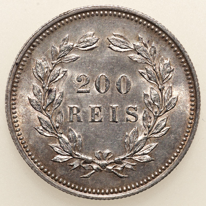 200 reis Portugal. Carlos I 1891 PAS6423