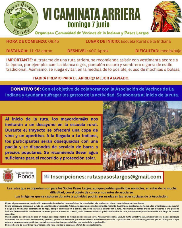 Caminata Arriera