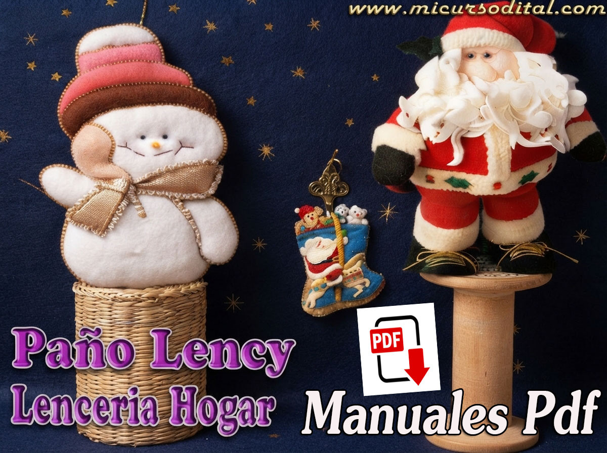Curso manualidad pano lency muñequeria navidad lencería hogar PDF