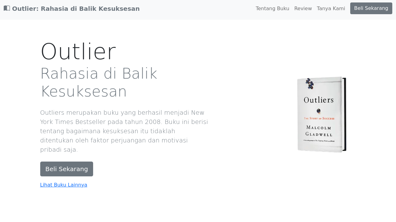 Desain site Landing Page Buku Outlier Menggunakan Bootstrap 5 by Ilham Setia Bhakti on Dribbble