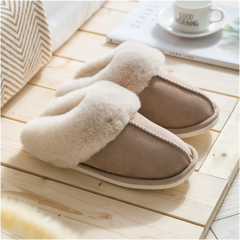 KIZQYN Memory Foam Slippers Khaki