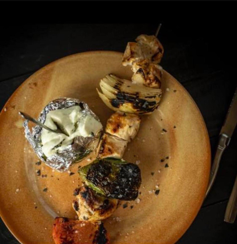 Brocheta de pollo