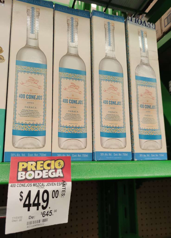 Bodega Aurrerá: Mezcal 400 Conejos 