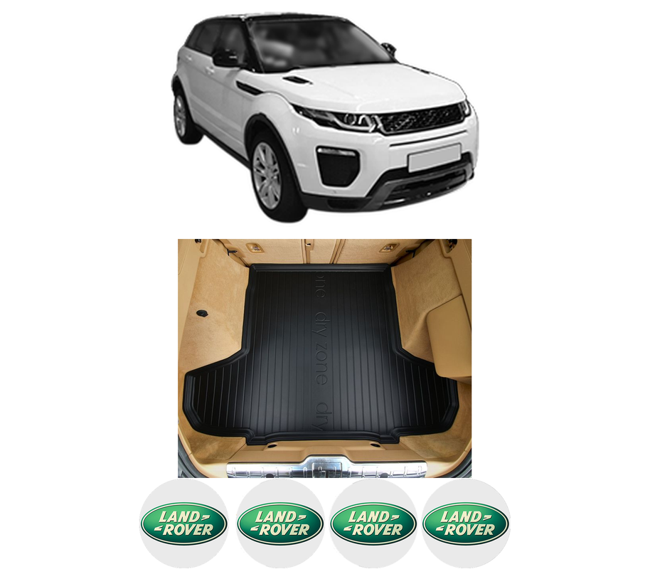 Tavita Portbagaj LAND ROVER RANGE ROVER EVOQUE VAN (L538) din 2013-2019, Protectie Portbagaj Auto, 4x Stickere auto cu LAND ROVER