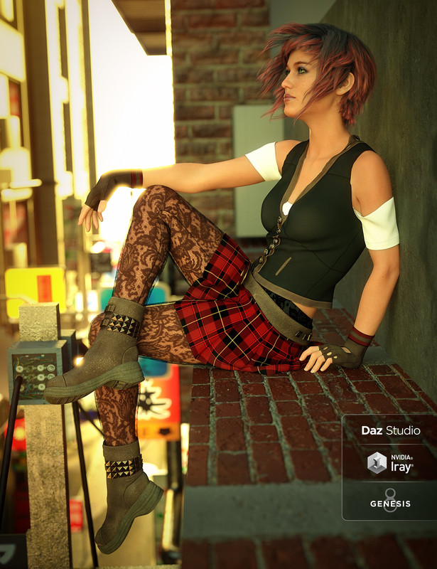 dForce Urban Adventure Outfit for Genesis 8 Female(s) 