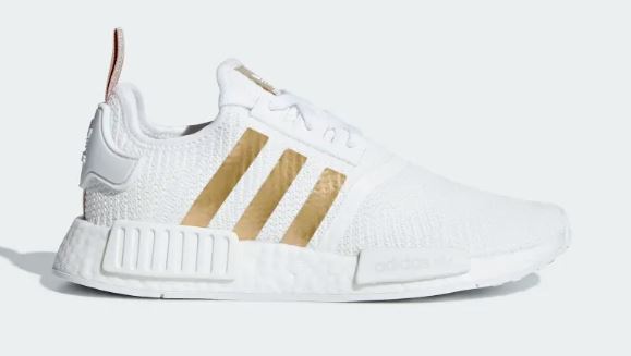 white and gold adidas shoes