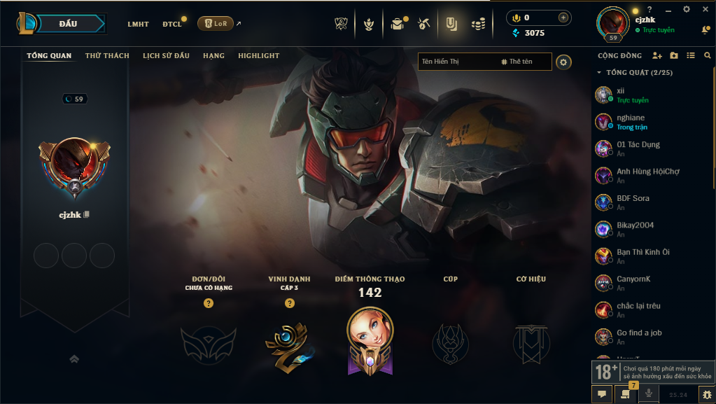 Acc LMHT # - Không Khung