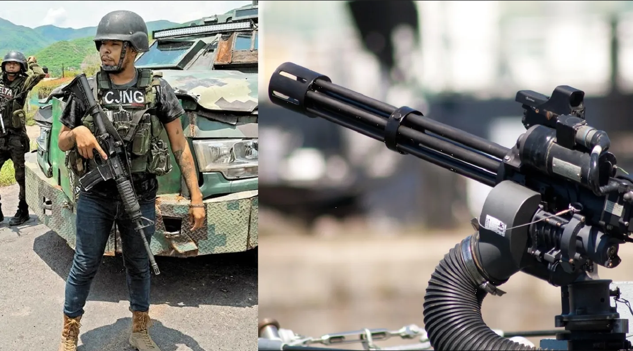 CJNG ya protege a “El Mencho” con ametralladoras Minigum en Michoacán