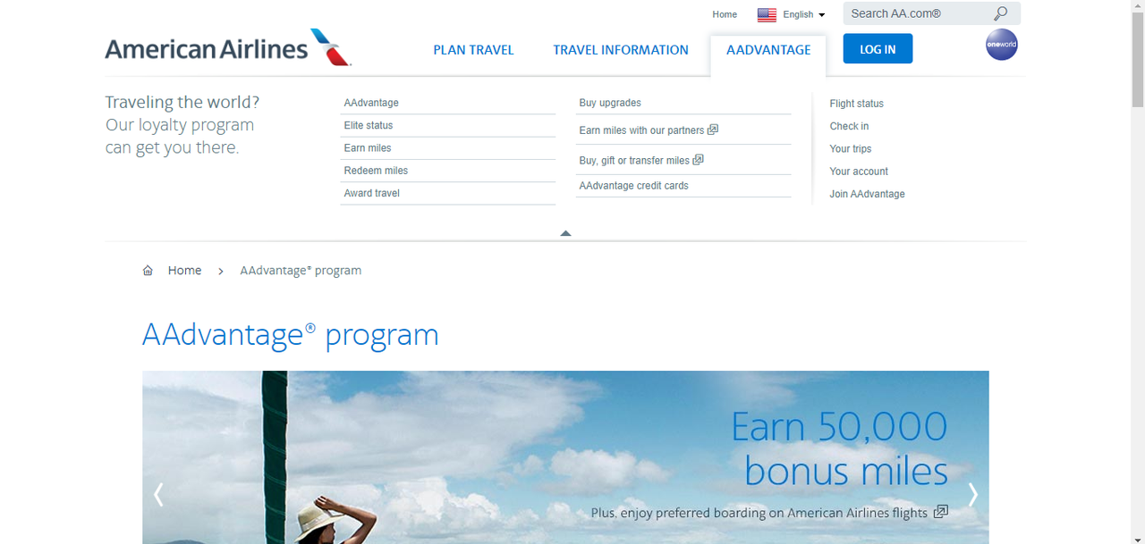 Features of AAdvantage program