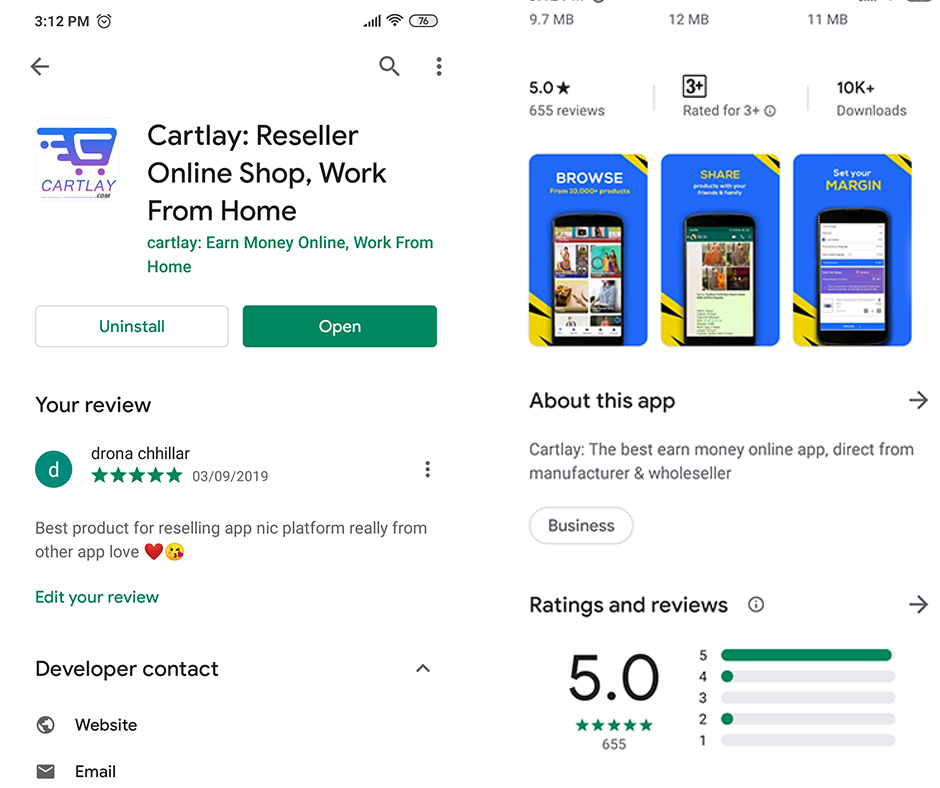 Cartlay Got 5 Star Rating?