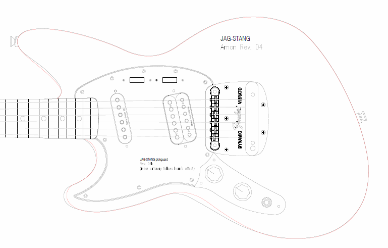 Fender mustang fullsize скачать чертеж 
