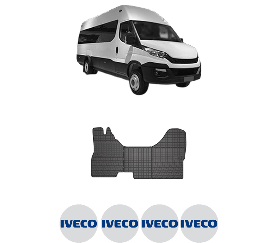 Set covorase presuri IVECO DAILY VI Bus din 2016, auto, din cauciuc thermoplastic, 4 Stickere auto cu IVECO