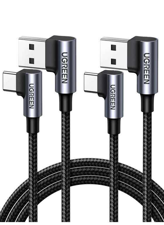 Amazon: Cable UGREEN Tipo C 90 Grados *Paquete 2 Unidades*
