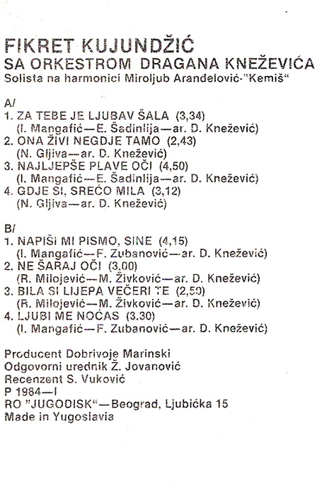 Fikret Kujundzic 1984 kz