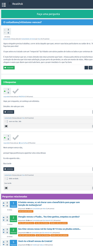 readask online index php 121097 o coitadismo vitimismo venceu show 121987