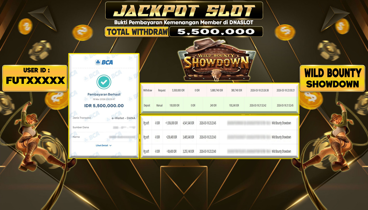 JACKPOT SLOT WILD BOUNTY SHOWDOWN 18 MARET 2026
