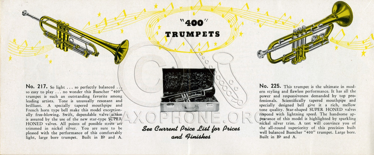 1954 Buescher Catalog models 217 and 225 400s — Postimages