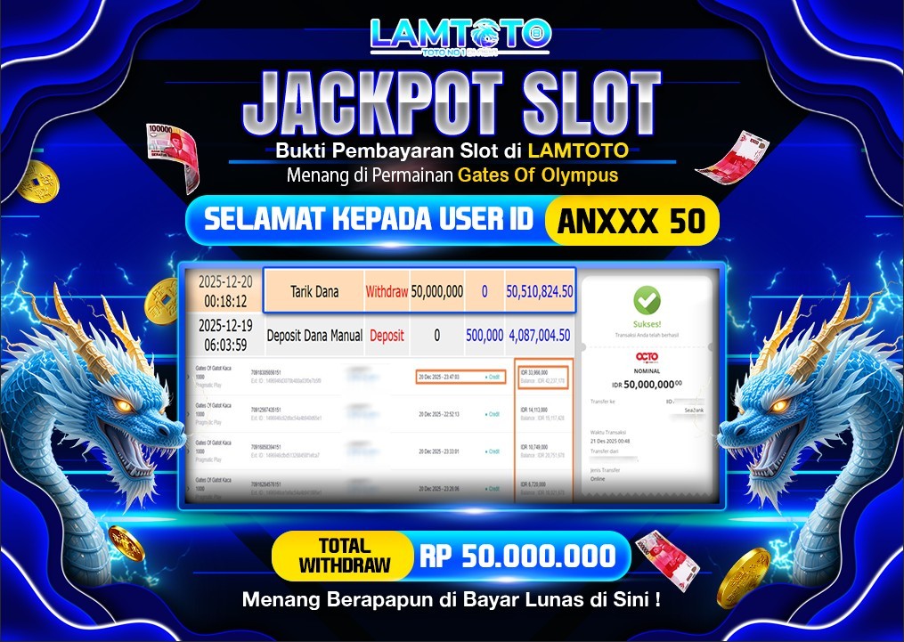 BUKTI JACKPOT LUNAS LAMTOTO
