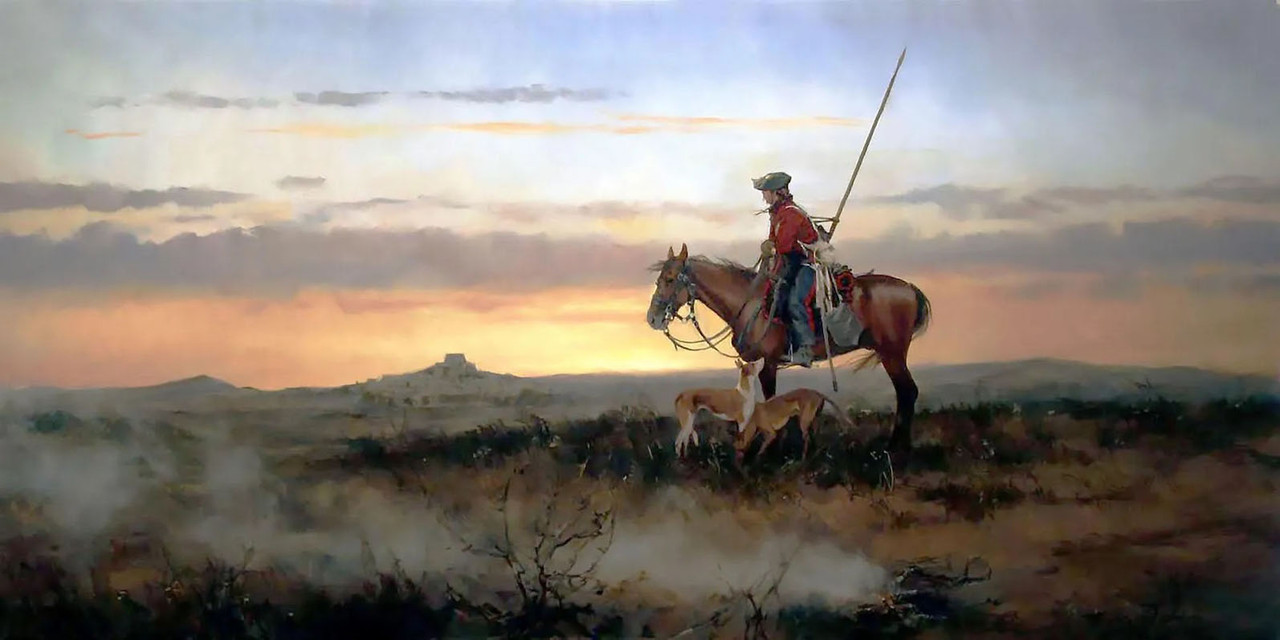 Carlista,atardecer en Morella