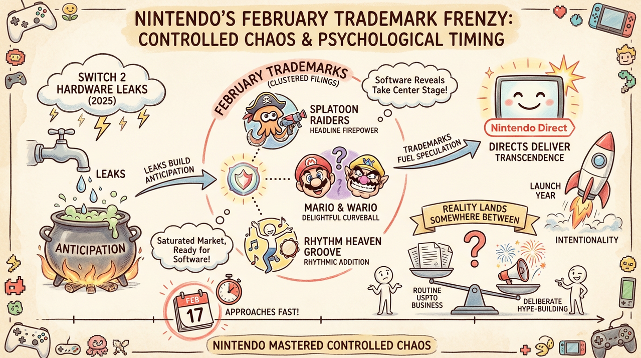 Nintendo's Mystery Trademarks: Mario & Wario and Rhythm Heaven Return? 1 Nintendo gaming console with colorful Joy-Con controllers