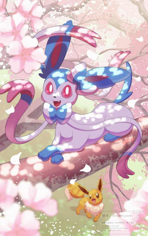 eevee-and-sylveon-pokemon-drawn-by-nene-
